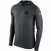 Men's Carolina Panthers Nike Charcoal Stadium Touch Hooded Performance Long Sleeve T-Shirt,baseball caps,new era cap wholesale,wholesale hats